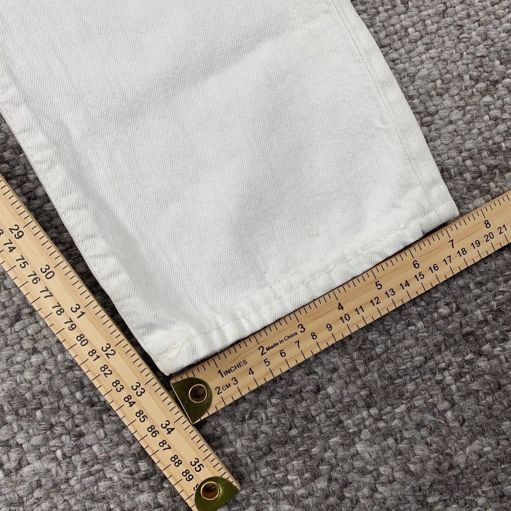 Polo Ralph Lauren Jeans Mens 34x34 White Varick Slim Straight Hudson Cotton - Picture 9 of 15
